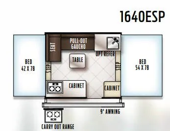 Forest River Rockwood Extreme Sports Package 1640ESP floor plan