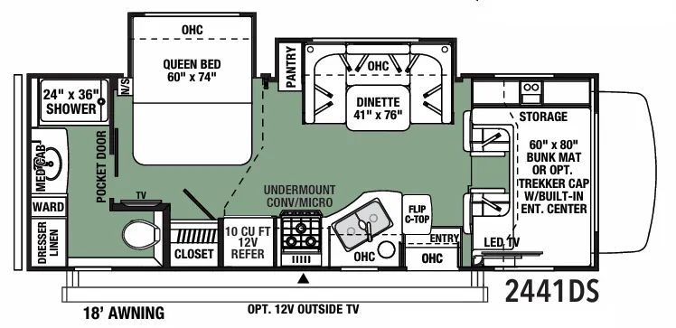 Forest River Forester Classic 2441DS floor plan