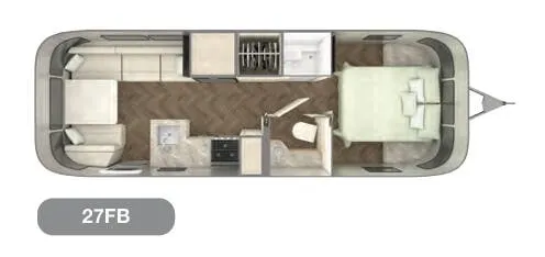 Airstream International 27FB floor plan