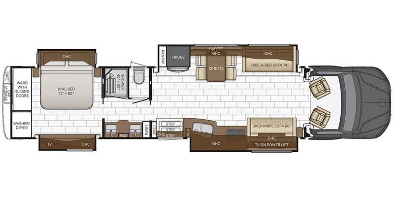 Newmar Supreme Aire 4575 floor plan
