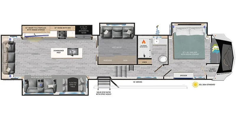 Heartland Big Country BC 3900 MO floor plan