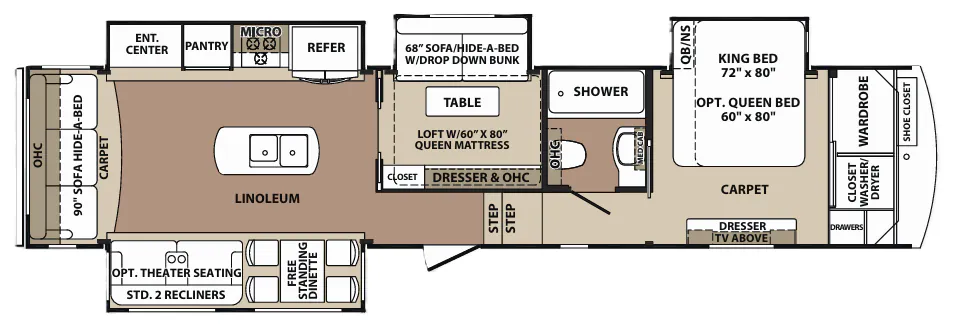 Forest River Blue Ridge 3780LF floor plan