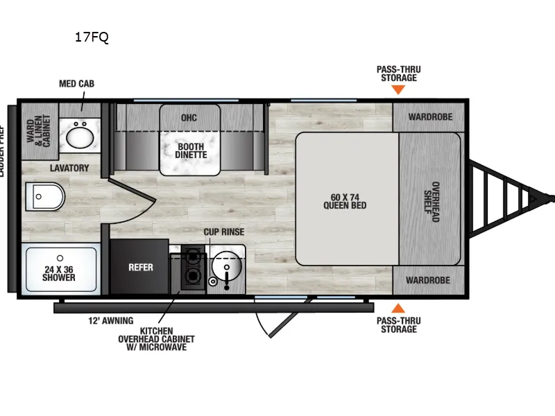 2026 Coachmen Clipper 3K Series 17FQ - Floor plan