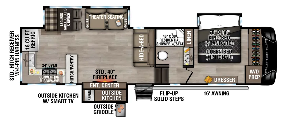 K-Z Durango D321RKT floor plan