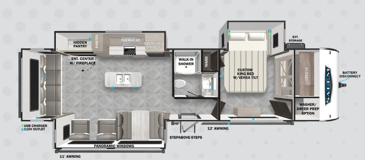 Forest River Salem 32RET floor plan