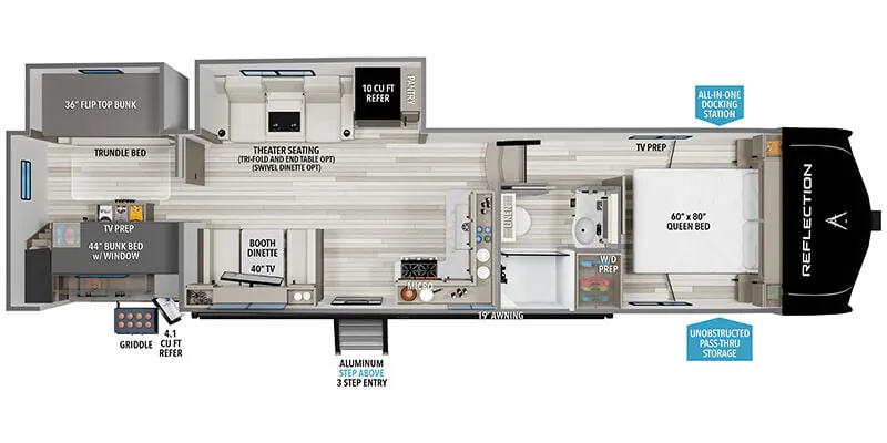 2025 Grand Design Reflection 100 Series 32BH - Floor plan