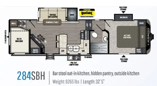 Keystone Laredo 284SBH floor plan