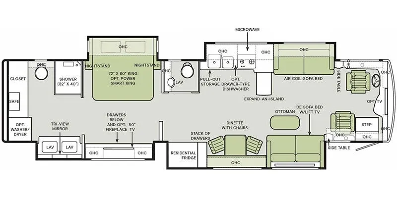 2025 Tiffin Allegro Bus 40 IP floor plan