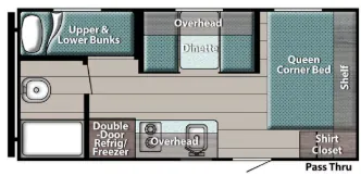 Gulf Stream Trailmaster Lite Super Lite 199DD floor plan