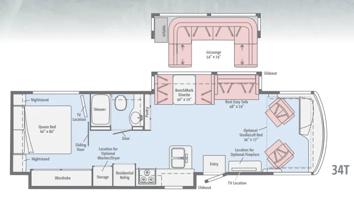 Winnebago Forza 34T floor plan
