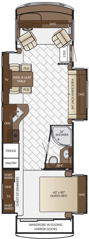 2017 Newmar Bay Star 3333 floor plan