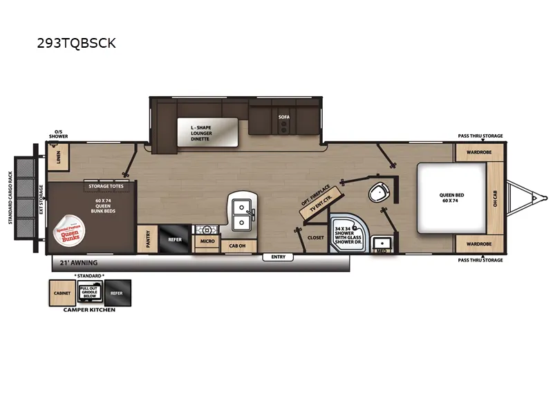 2023 Coachmen Catalina Legacy 293TQBS floor plan