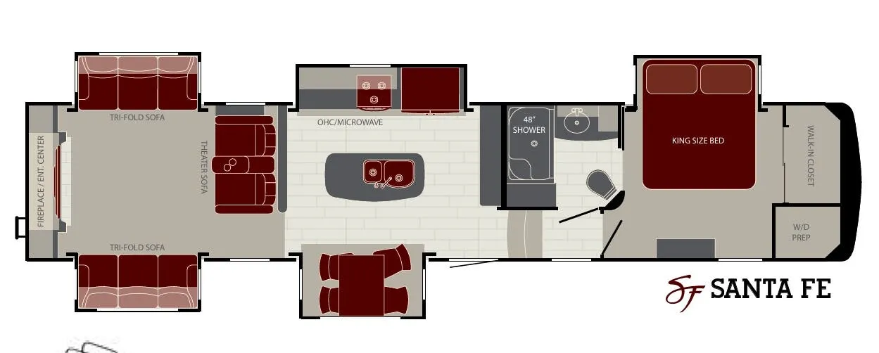 Cruiser RV South Fork SANTA FE floor plan