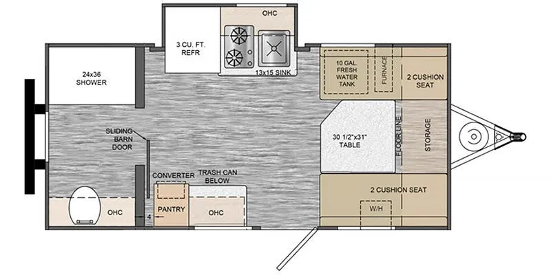 2025 Travel Lite Rove Lite 14FBS floor plan