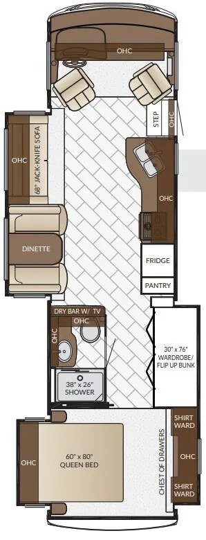 Newmar Bay Star 3306 floor plan