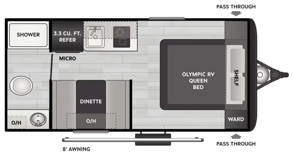 2027 Keystone Springdale Mini 1660RB floor plan