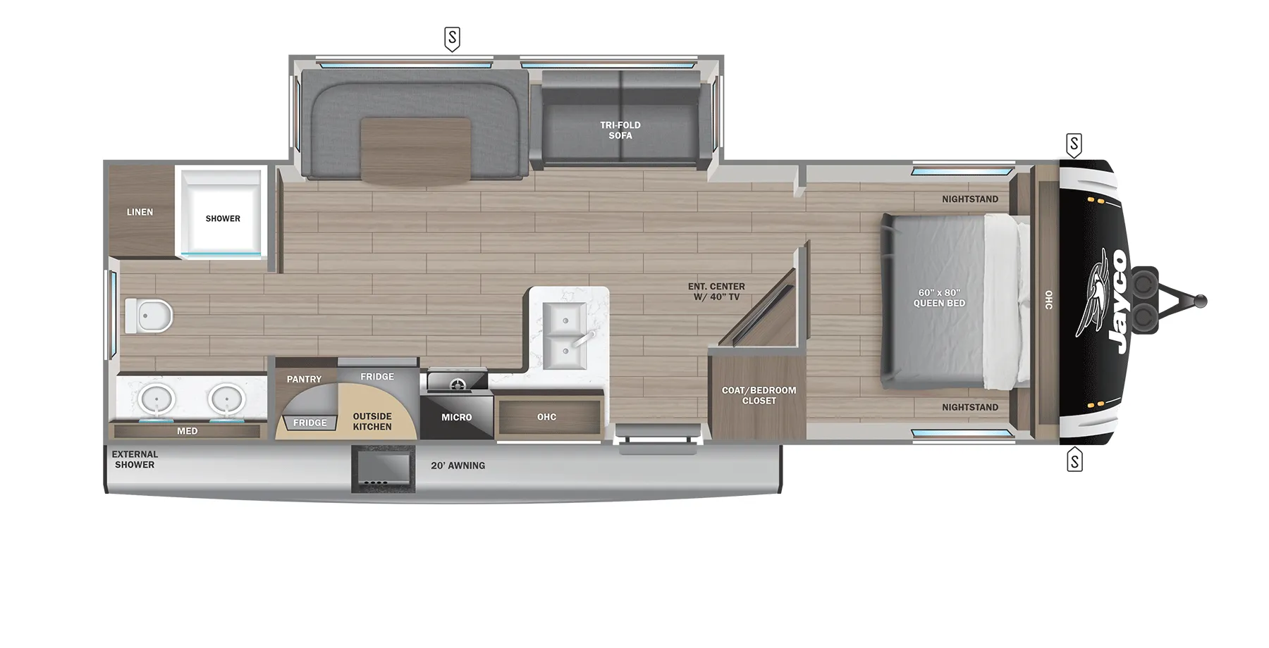2025 Jayco Jay Feather 28RB - Floor plan