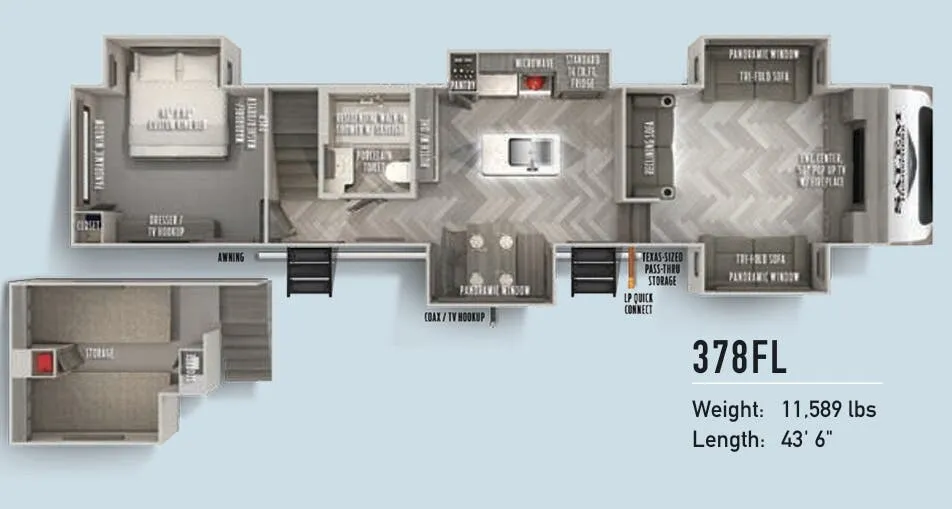 Forest River Salem Hemisphere 378FL floor plan