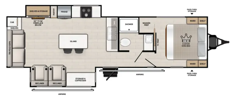 Forest River Vibe 2800RL floor plan