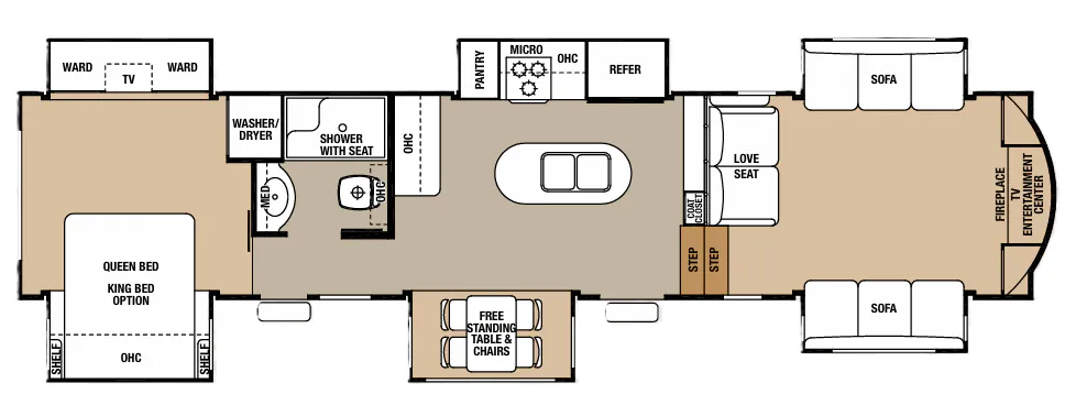 Forest River Cedar Creek Hathaway Edition 38FL6 floor plan