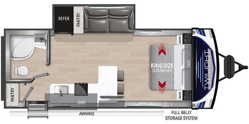 Cruiser RV Twilight TWS 21RB floor plan