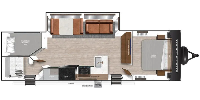 Heartland North Trail Ultra-Lite NT 2611-BH floor plan