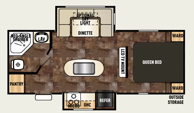 Forest River Cherokee 204RB floor plan