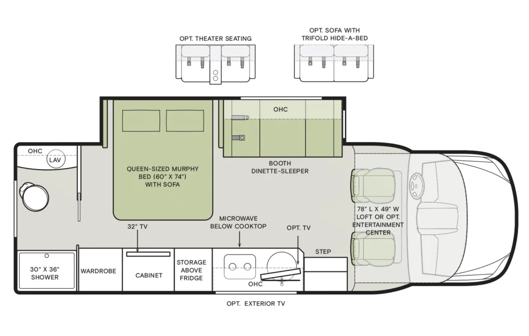 2025 Tiffin Wayfarer 25 XRW - Floor plan