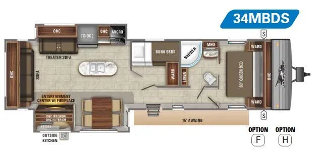 Jayco Jay Flight 34MBDS floor plan