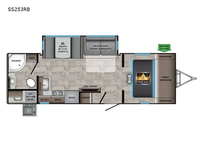 2022 Crossroads RV Sunset Trail Super Lite Series SS253RB - Floor plan
