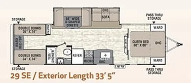 Coachmen Freedom Express Select 29SE floor plan