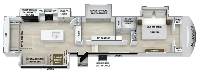 Alliance RV Avenue 39MBR floor plan