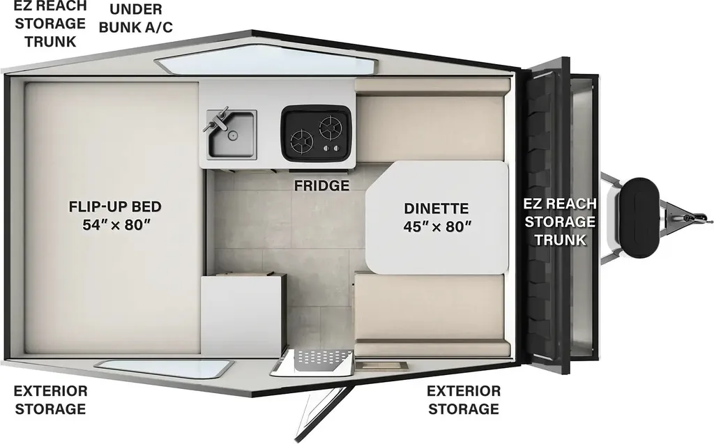2026 Forest River Flagstaff Hardside T12ST floor plan