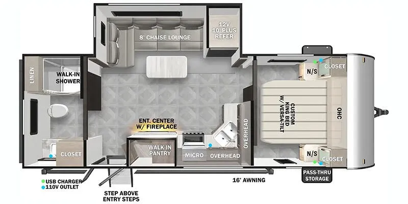 Forest River Salem Northwest 22RBS floor plan