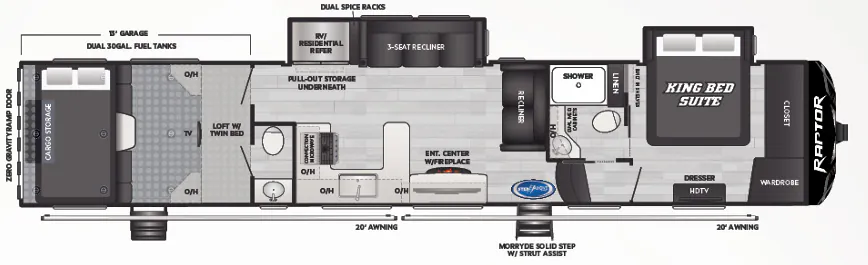 Keystone Raptor 424 floor plan