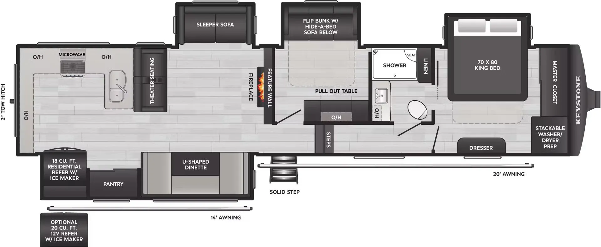 2026 Keystone Alpine Avalanche Edition 379MB - Floor plan