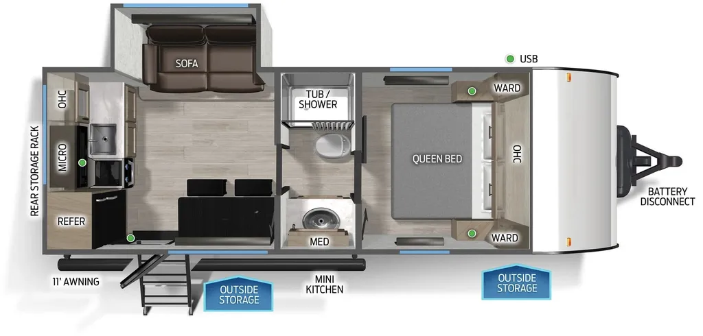 2026 Forest River Cascade 17SCC floor plan