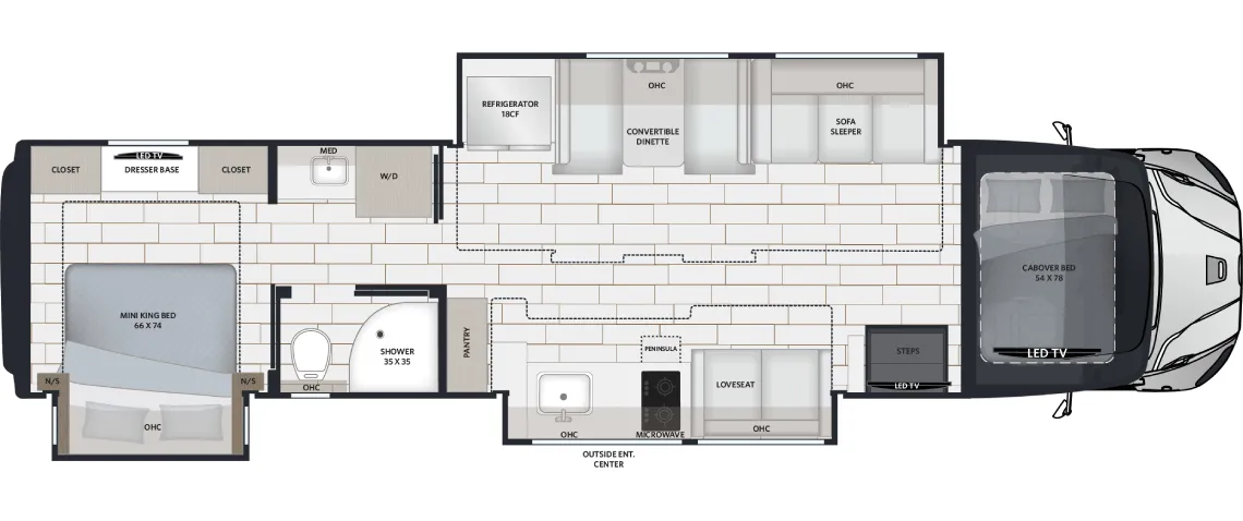 Renegade RV Verona 40VTS floor plan