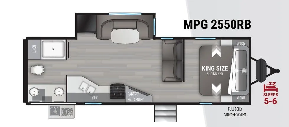 Cruiser RV MPG 2550RB floor plan