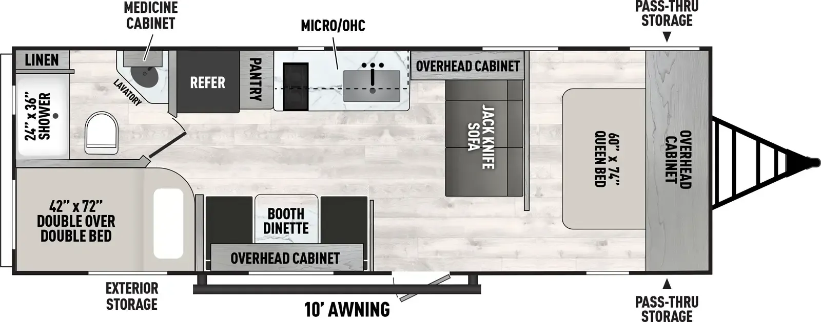 Coachmen Clipper 26BH floor plan