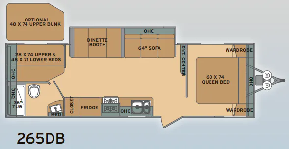 Shasta Flyte 265DB floor plan
