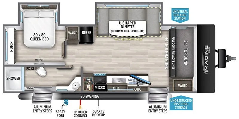 Grand Design Imagine XLS 24SDE floor plan
