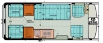 Sportsmobile Transit 133S floor plan