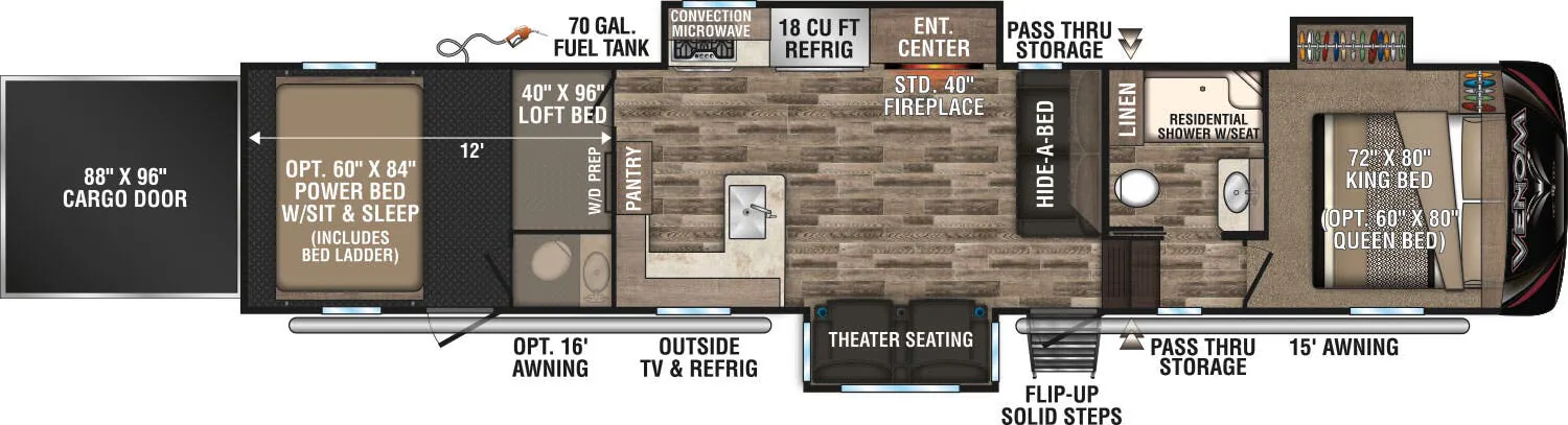 K-Z Venom 4012TK floor plan