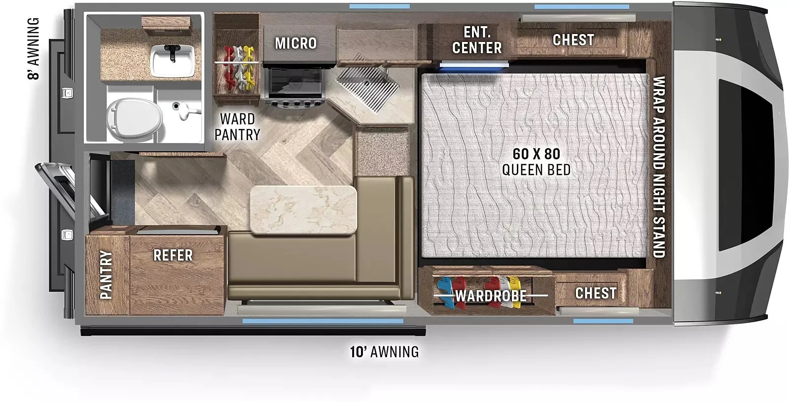 Palomino Backpack Truck Camper HS-2901 floor plan