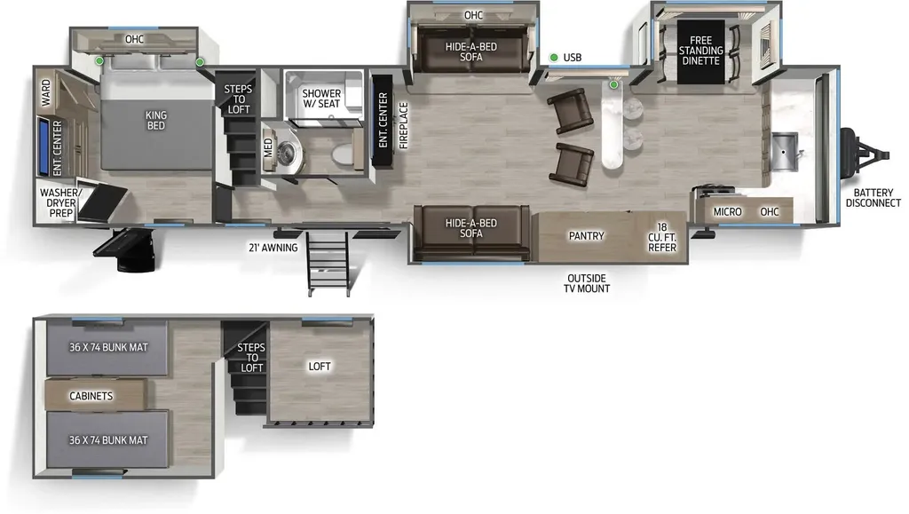 2026 Forest River Cherokee Timberwolf Black Label 39DKBL floor plan