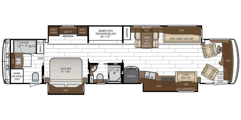 Newmar Dutch Star 4340 floor plan