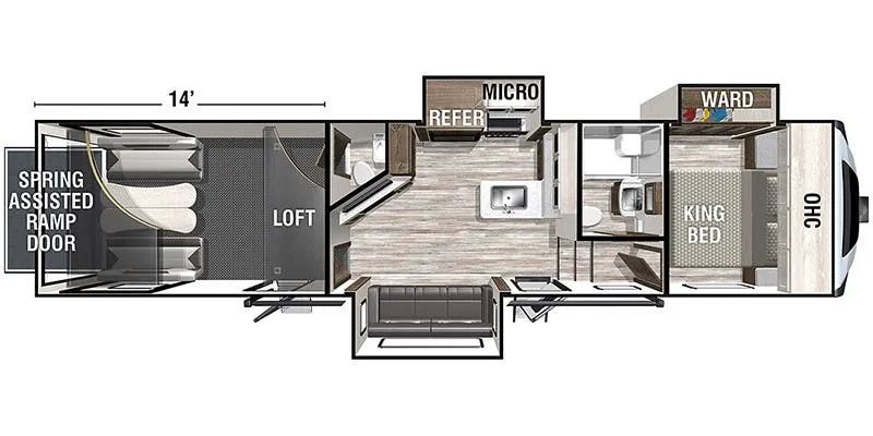 2022 Forest River XLR Nitro 351 - Floor plan