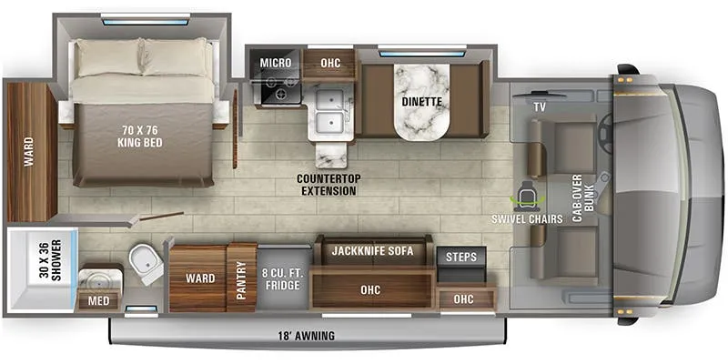 2021 Jayco Greyhawk 27U - Floor plan
