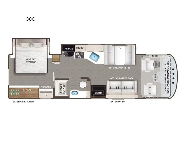 2026 Thor Motor Coach Resonate 30C floor plan